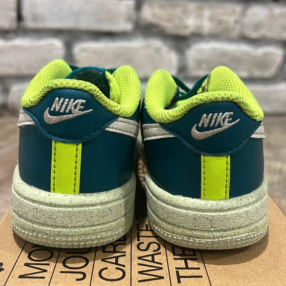 2022 Nike Force 1 Crater Next Nature TD 'Bright Spruce Volt' size 10c - Picture 6 of 8